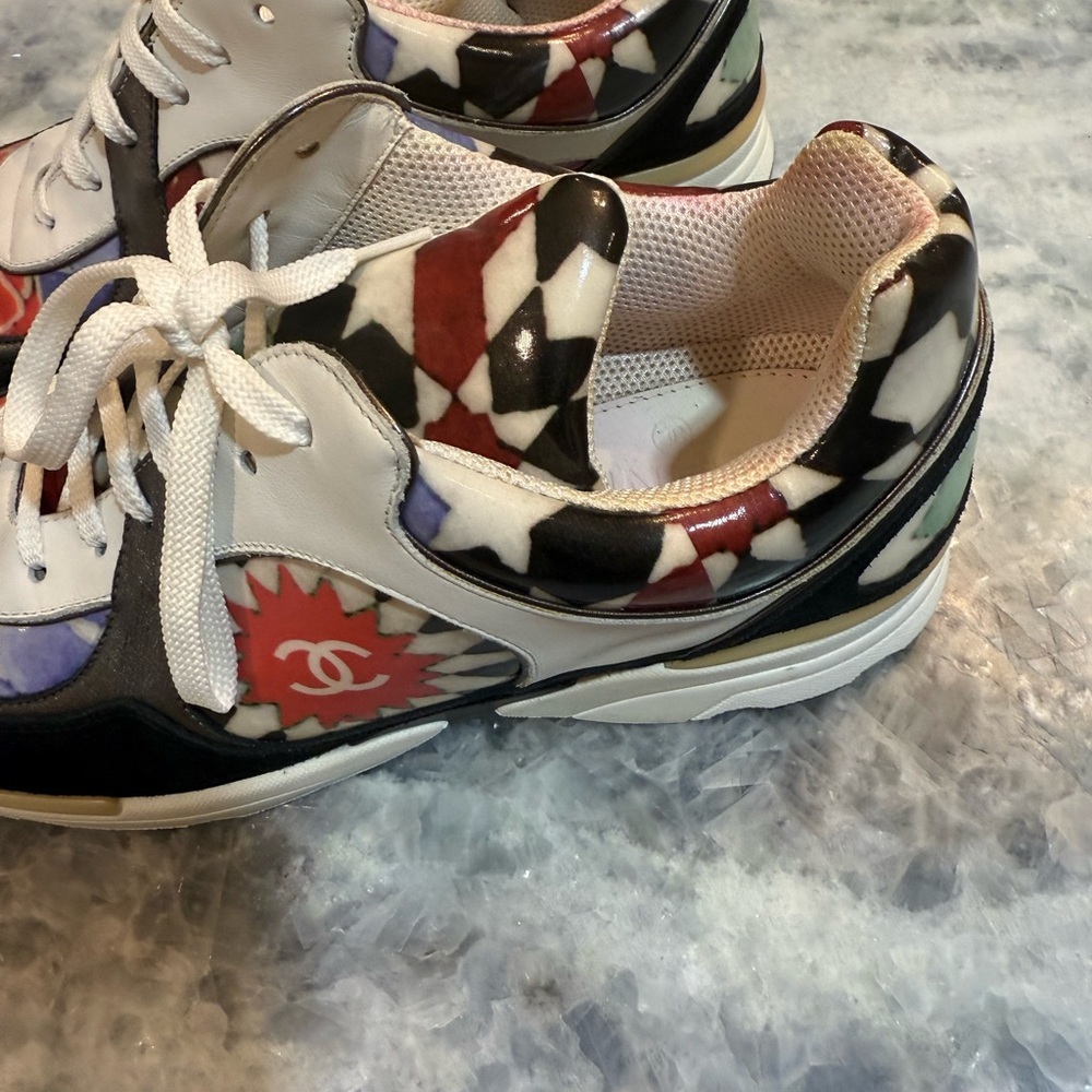 Chanel Colorful Patterned Sneakers size 42. Like new. Worn once - Picture 11 of 14